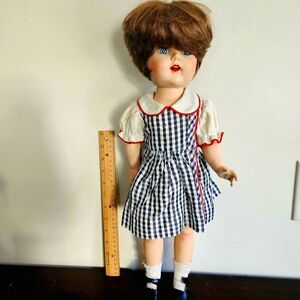 Vintage 1950s 19" Doll. Very Nice Original Clothing.